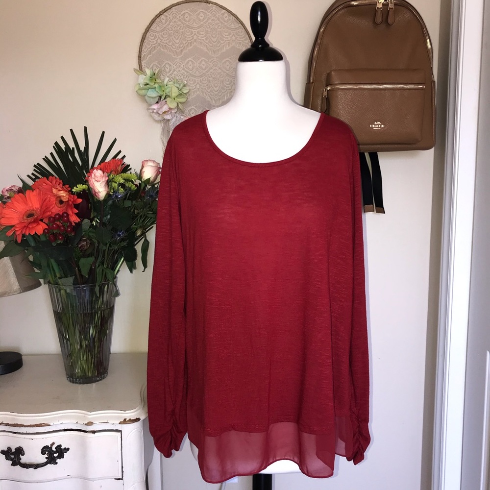 Plus Size 22/24 Cato Long Sleeve Blouse